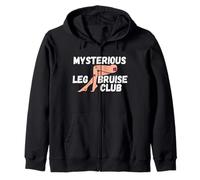 Mysterious Leg Bruise Club Woman Funny Zip Hoodie