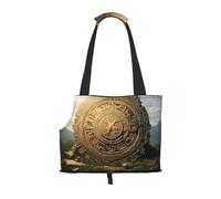 Mysterious Lion Gate Pet Tote Bag Foldable Handbag Carrier for Small Dogs Cats Puppy Portable Travel Shoulder