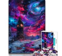 Mysterious London Big Ben 1000 Piece Jigsaw Puzzle for Adults And Teenagers,Fun Games Every Piece Is Unique - Challenging Family Fun Game (38x26cm)