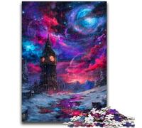 Mysterious London Big Ben Jigsaw Puzzles for Teenagers 1000,Challenging Game And Family Play with Fully Interlocking Randomly Shaped Pieces (50x75cm)