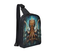 Mysterious Magic Octopus Durable Chest Pack,Crossbody Bag with Water-Resistant Oxford Fabric, Design for Travel,Hiking,Daily Use