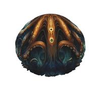 Mysterious Magic Octopus Reusable shower cap - double-layer waterproof, elastic, environmentally friendly daily use shower cap