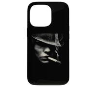 Mysterious Noir Man With Cigarette Smoke Case for iPhone 13 Pro