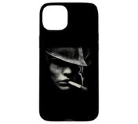 Mysterious Noir Man With Cigarette Smoke Case for iPhone 15 Plus