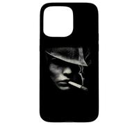 Mysterious Noir Man With Cigarette Smoke Case for iPhone 15 Pro Max