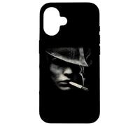 Mysterious Noir Man With Cigarette Smoke Case for iPhone 16