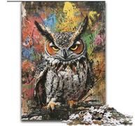 Mysterious Owl 1000 Piece Jigsaw Puzzles for Adults & Teens, Stress Reliever Difficult Challenge for Home Decoration for 14+ (26x38cm)