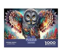Mysterious Owl Jigsaw Puzzles 1000 Piece Wildlife Puzzle for Adults Challenging Puzzles Family Puzzle Game for The Whole Family, for Women, Gifts for Men 100% Recycled Cardboard 70x50cm/1000pcs