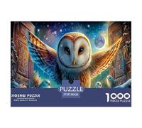 Mysterious Owl Jigsaw Puzzles 1000 Piece Wildlife Puzzle for Adults Decoration Puzzles Educational Puzzle Game for The Whole Family, for Women, Gifts for Men 100% Recycled Cardboard 38x26cm/1000pcs