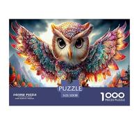 Mysterious Owl Jigsaw Puzzles 1000 Piece Wildlife Puzzles for Adults Challenging Puzzles Educational Puzzle Game for The Whole Family, for Women, Gifts for Men 100% Recycled Cardboard 52x38cm/1000pcs