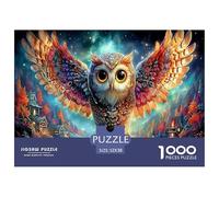 Mysterious Owl Jigsaw Puzzles 1000 Piece Wildlife Puzzles for Adults Decoration Puzzles Educational Puzzle Game for The Whole Family, for Women, Gifts for Men 100% Recycled Cardboard 52x38cm/1000pcs