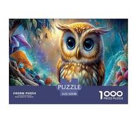 Mysterious Owl Jigsaw Puzzles 1000 Pieces Wildlife Puzzle for Adults Challenging Puzzles Educational Game for The Whole Family, for Women, Gifts for Men 100% Recycled Cardboard 52x38cm/1000pcs