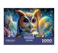 Mysterious Owl Jigsaw Puzzles 1000 Pieces Wildlife Puzzle for Adults Challenging Puzzles Family Puzzle Game for The Whole Family, for Women, Gifts for Men 100% Recycled Cardboard 52x38cm/1000pcs