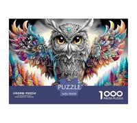 Mysterious Owl Jigsaw Puzzles 1000 Pieces Wildlife Puzzle for Adults Challenging Puzzles Family Puzzle Game for The Whole Family, for Women, Gifts for Men 100% Recycled Cardboard 70x50cm/1000pcs