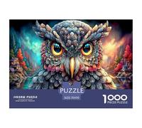 Mysterious Owl Jigsaw Puzzles 1000 Pieces Wildlife Puzzle for Adults Decoration Puzzles Educational Game for The Whole Family, for Women, Gifts for Men 100% Recycled Cardboard 70x50cm/1000pcs