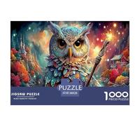 Mysterious Owl Jigsaw Puzzles 1000 Pieces Wildlife Puzzles for Adults Decoration Puzzles Puzzle Game for The Whole Family, for Women, Gifts for Men 100% Recycled Cardboard 38x26cm/1000pcs