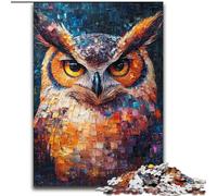 Mysterious Owl Jigsaw Puzzles for Teenagers 1000, Suitable for Ages 14 And Up Family Fun It Is Ideal As A Gift for The Whole Family (50x75cm)