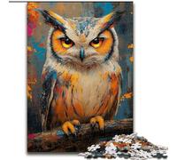 Mysterious Owl JigsawPuzzle 1000 Pieces for Adults, Challenging Game And Family Play with Matching Poster And Trivia Sheet (26x38cm)