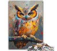 Mysterious Owl JigsawPuzzle 1000 Pieces for Adults,Family Game Stress Reliever Difficult Challenge Great Gifts And Toys (38x52cm)