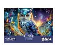 Mysterious Owl Puzzles 1000 Pieces Wildlife Jigsaw Puzzle for Adults Puzzle Game Challenging Puzzles for The Whole Family, for Women, Gifts for Men 100% Recycled Cardboard 70x50cm/1000pcs