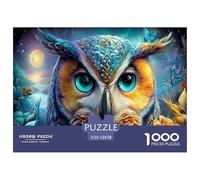 Mysterious Owl Puzzles 1000 Pieces Wildlife Jigsaw Puzzles for Adults Educational Puzzle Game Challenging Puzzles for The Whole Family, for Women, Gifts for Men 100% Recycled Cardboard 52x38cm/1000pcs