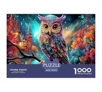 Mysterious Owl Puzzles 1000 Pieces Wildlife Jigsaw Puzzles for Adults Puzzle Game Decoration Puzzles for The Whole Family, for Women, Gifts for Men 100% Recycled Cardboard 70x50cm/1000pcs