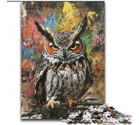 Mysterious Owl Puzzles for Teenagers 1000 Pieces, Stress Reliever Staycation Kill Time Parent-child Interaction (50x75cm)