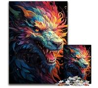 Mysterious Painting Dragon Jigsaw Puzzles for Adults 1000 Piece Wooden Jigsaw Puzzles Perfect for Christmas Halloween Easter New Year 1000 PCS(75x50cm)