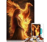 Mysterious Phoenix Girl 1000 Piece Jigsaw Puzzles for Teenagers Gifts,Decompressing Intellectual Educational Toy Secret Santa Gifts (50x75cm)