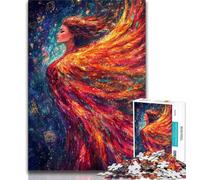 Mysterious Phoenix Girl Jigsaw Puzzles 1000 Pieces for Adults Teens,Family Game Stress Reliever Difficult Challenge Artists Collection,Fine Art 50x75cm