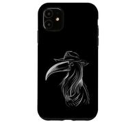 Mysterious Plague Doctor Raven with Hat Design Case for iPhone 11