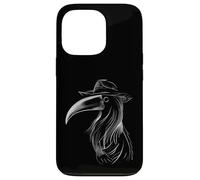 Mysterious Plague Doctor Raven with Hat Design Case for iPhone 13 Pro