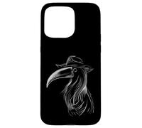 Mysterious Plague Doctor Raven with Hat Design Case for iPhone 15 Pro Max