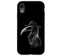 Mysterious Plague Doctor Raven with Hat Design Case for iPhone XR