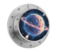 Mysterious Planet Kitchen Timer - Mechanical Visual Timer, Stainless Steel Digital Timers with Magnetic Base Egg Timers for Hard Boiled Eggs 60-Minute Countdown Kitchen Clock for Cooking