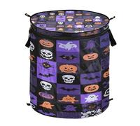 Mysterious Purple Squares for Halloween laundry basket collapsable and waterproof bins with lids for organizing with sturdy handle lid little medium for cloth house cajas para guardar