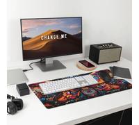 Mysterious Rainbow Butterfly Large Gaming Office Mouse Pad-Durable,Non-Slip,Eco-Friendly Desk Mat for Enhanced Comfort and Stability.