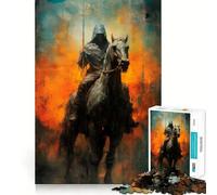 Mysterious Rider 1000 Piece Jigsaw Puzzles for Adults Jigsaw Logic Sense Toy Leisure Fun Smooth Edge Heartfelt Gift (38x26cm)