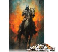 Mysterious Rider 1000-teiliges Puzzle für Erwachsene und Teenager, Halloween-Geschenk, Teenager, Mann, Frau, Geschenk, 1000 Teile (75 x 50 cm)