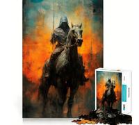 Mysterious Rider Jigsaw Puzzles for Adults1000 Pieces Intellect Toy Calming Play Quality Cut Wall Art Decor (50x75cm)