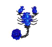 Mysterious Scorpions and Rose Alloy Brooch Handcrafted Drip Oil Techniques Gothic Collar Pin Jewelry Gift Unique Scorpions and Rose Accessory