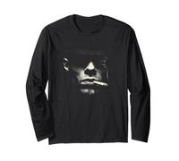Mysterious Smoking Man Face Urban Noir Style Long Sleeve T-Shirt