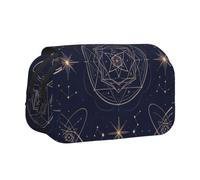 Mysterious Space Double-Clamshell Printed Pen Pouch, Oxford Organizer