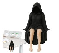 Mysterious Statue, Resin Mysterious Gothic Statue, Halloween Gothic Death Black Robe Queen Women Figurine Sculpture,Mystical Bookshelf Sculpture Figurine Desktop Ornaments, for Home Offices Decor