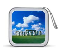 Mysterious Stonehenge in UK CD Case Holder Portable 40 Capacity DVD Wallet Storage Organizer for Car Travel