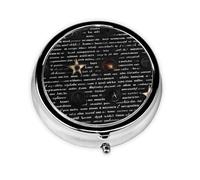 Mysterious Textthree-Compartment Small Medicine Box, Portable, Can Store Vitamins, Fish Oil and Health Products.