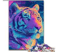 Mysterious Tiger 1000 Piece Jigsaw Puzzles for Teenagers, Family Game Stress Reliever Difficult Challenge Gifts for Friends And Family (50x75cm)