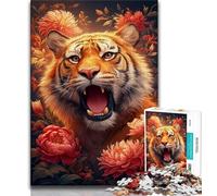 Mysterious Tiger 1000 Piece Jigsaw Puzzles for Teenagers Gifts,Game Toys Every Piece Is Unique - Challenging Family Fun Game (75x50cm)