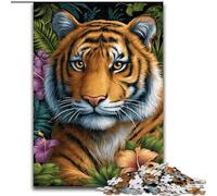 Mysterious Tiger Adult Jigsaws 1000 Pieces Difficult, Help The Brain Exercise Addictive Toys to Cultivate Patience Perfect Decoration (50x75cm)