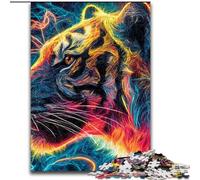 Mysterious Tiger JigsawPuzzle 1000 Pieces for Adults, Educational Games Home Decoration Birthday Present, Gifts, Wall Art (50x75cm)